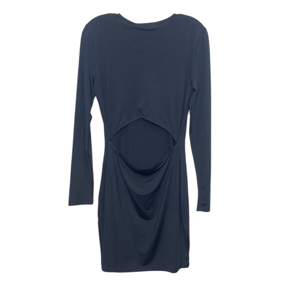 Vero Moda Long Sleeve Open Back Mini Dress Blue Medium New - Picture 4 of 10